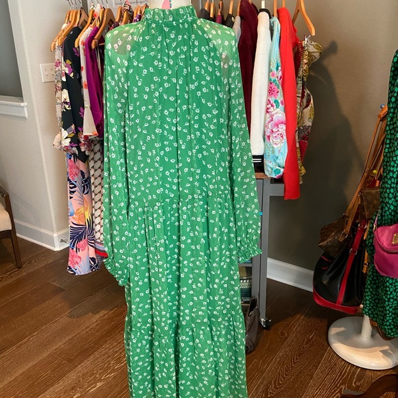 ❌SOLD❌Romantic Floral Chiffon Dress Balloon Sleeve - Picture 7 of 16